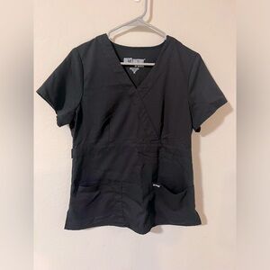 Dark grey greys anatomy scrub top